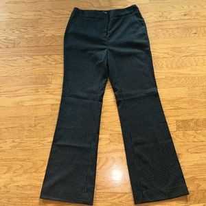CHICOS BLACK POLKA DOT FLARE STRETCH PANT WOMENS SIZE 4